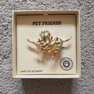 Pet Friends Dog Holiday Brooch Pin